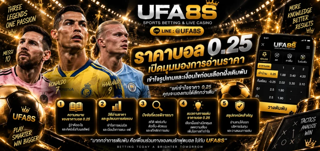 ราคาบอล 0.25