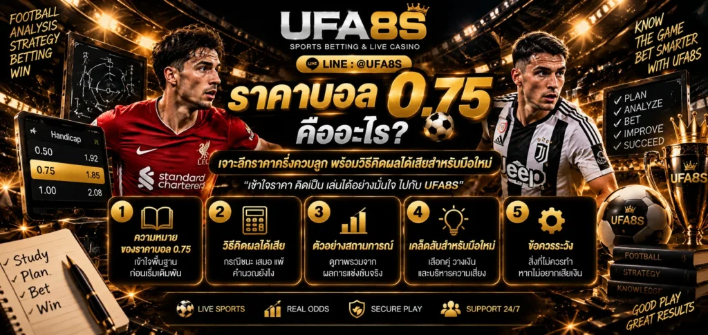 ราคาบอล 0.75